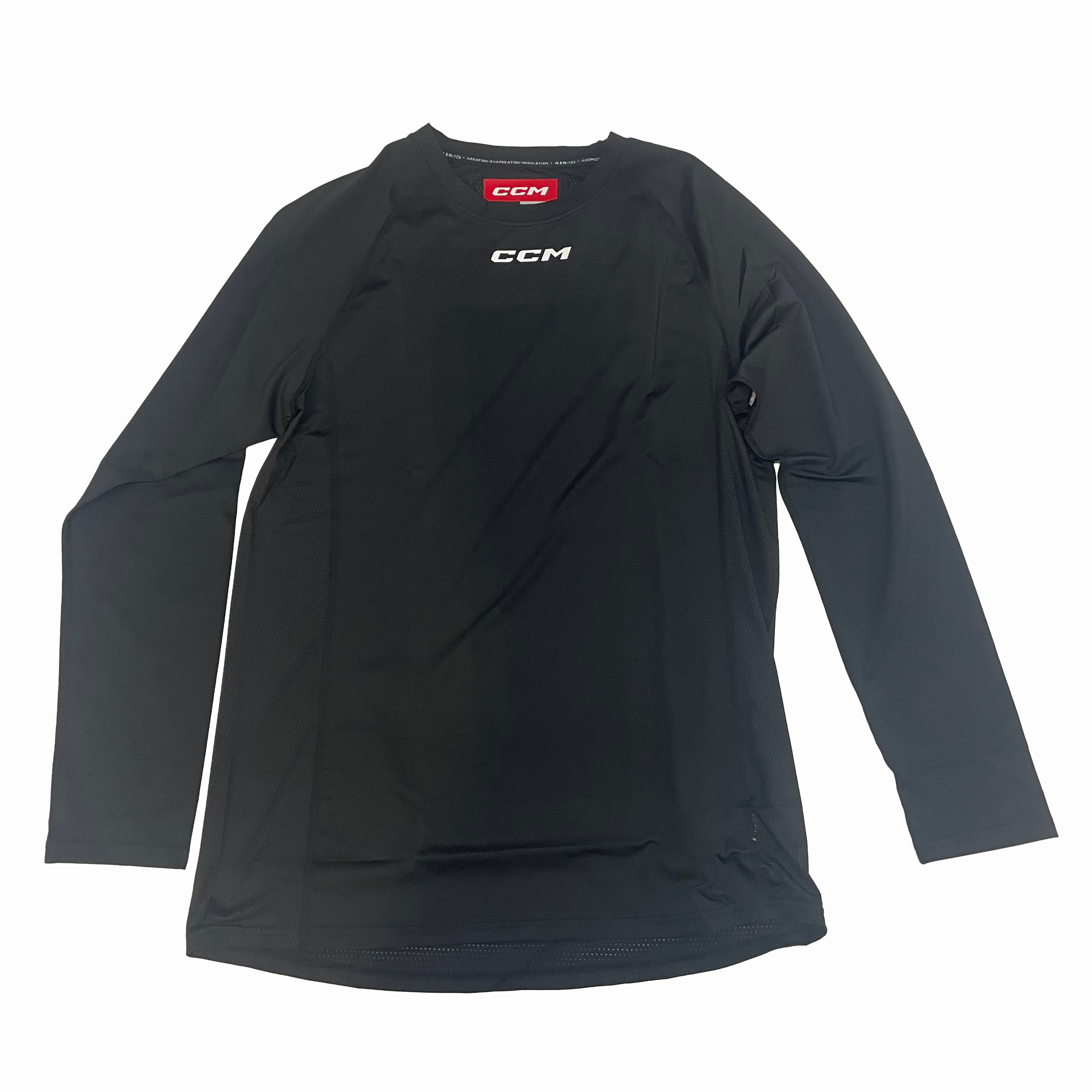 T-shirt d'entraînement à manches longues CCM pour homme (noir)